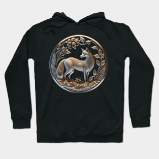 Just a Golden Fox Coin Ornament Hoodie